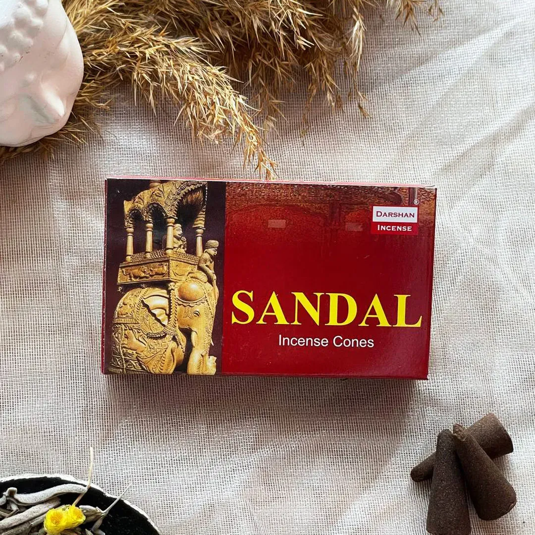 Darshan Incense Sandal Konik Tütsü 10 Adet